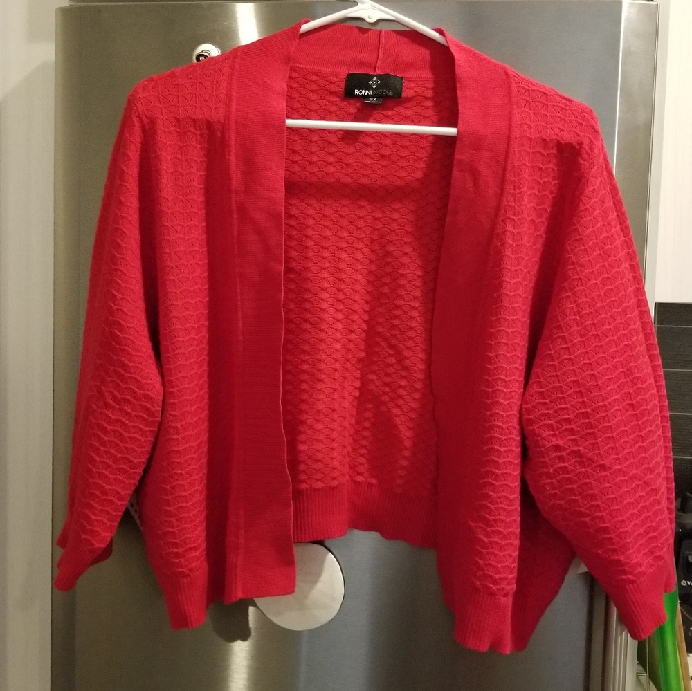 Waffle knit shrug